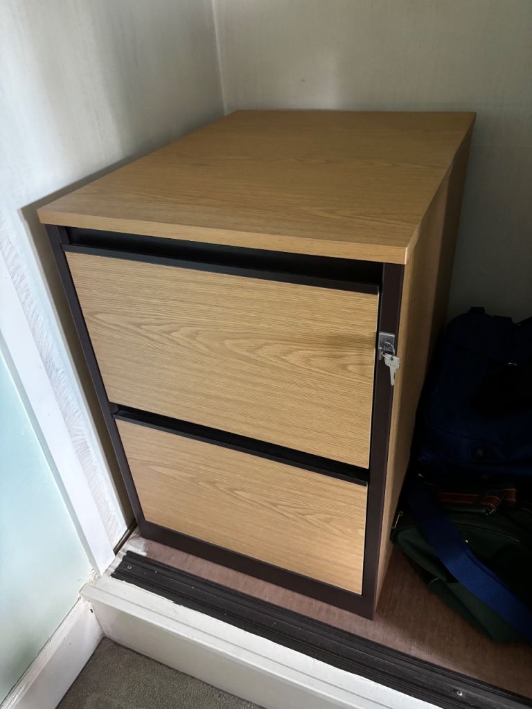 2-Drawer Filing Cabinet with Lock and Keys
