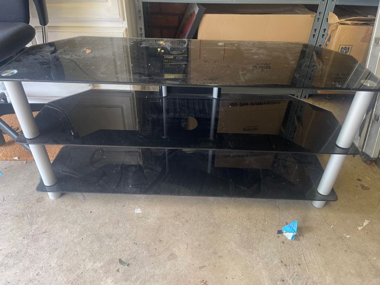 Glass t v stand 