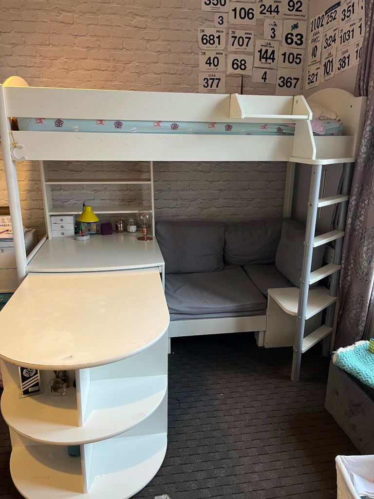High sleeper with pull out bed and desk 