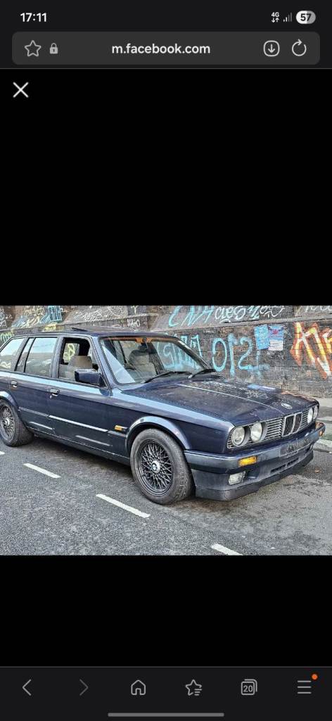 1990 BMW E30 325i Touring laser blue lemans scorpion exhaust 15" BBS KW suspension shrick cams more