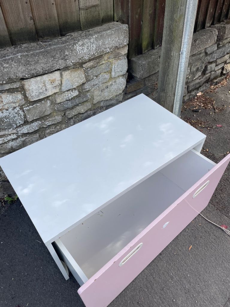 Ikea storage box pink white - FREE to pick up now