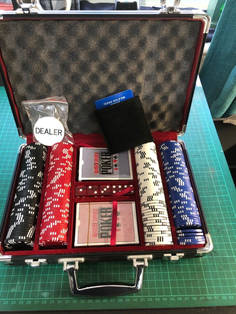 Poker Chips Used twice, Excellent Condition, Please See photos.