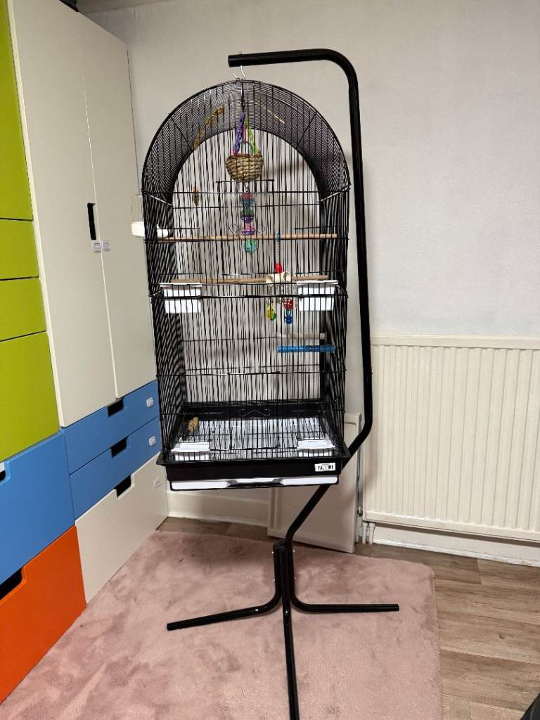 Bird Cage with Stand Like New