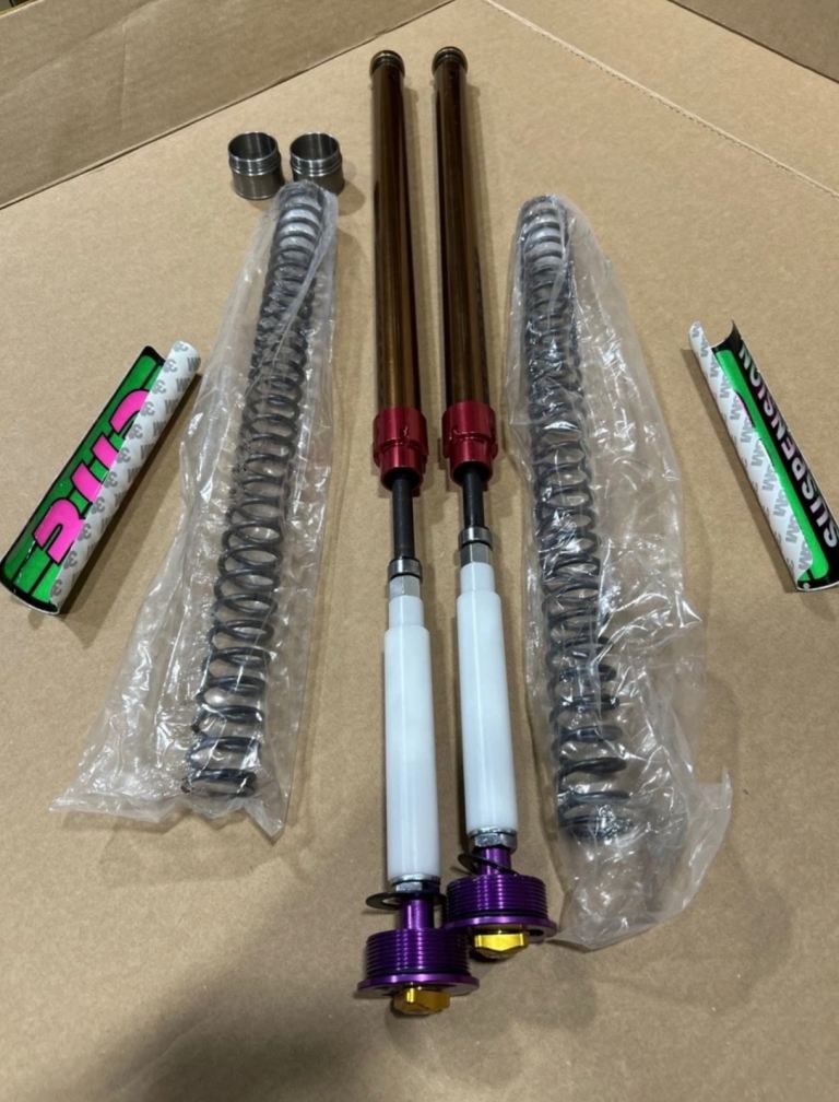 Front kit complete Bud racing adjustable comp & rebound to fit in original fork