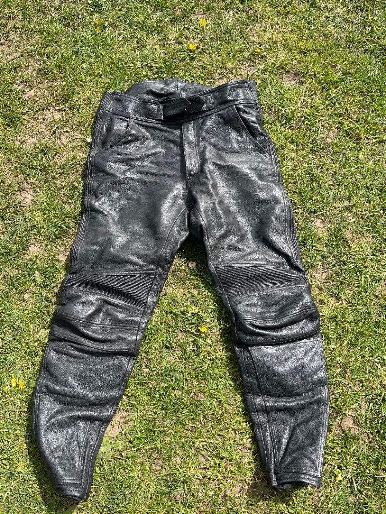 Motorcycle Leather Trousers uk 32 made by Rider