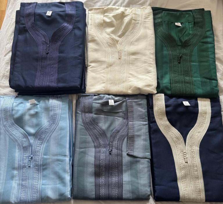 Men’s Moroccan Thobes / Jubbas – Traditional Islamic Wear – Various Colours & Sizes