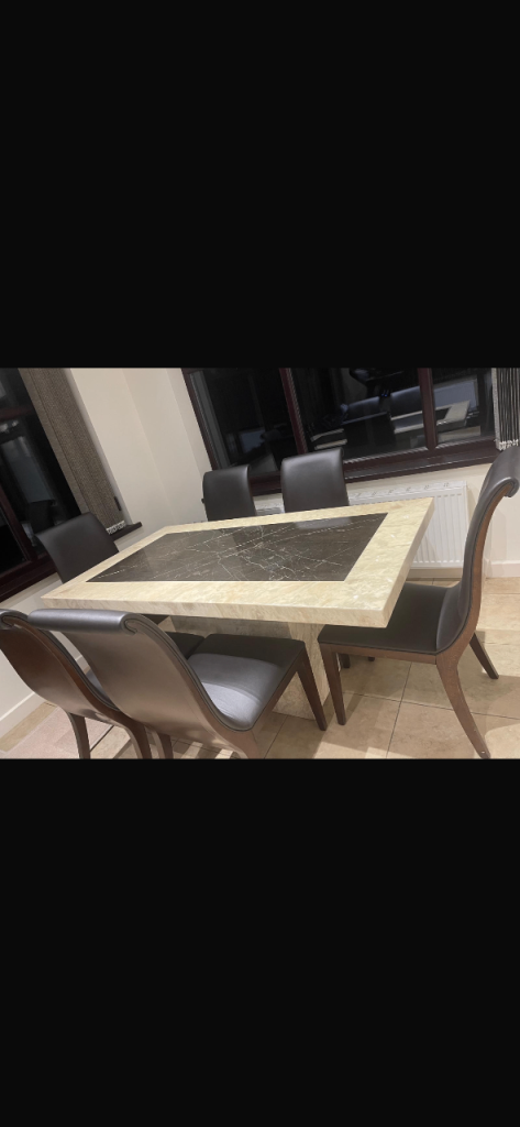 Marble effect dinning table 