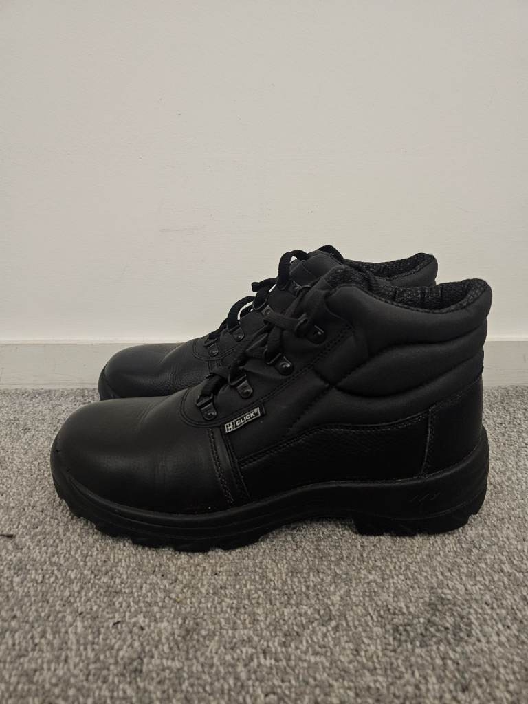 Men's black safety boots size 9 uk
