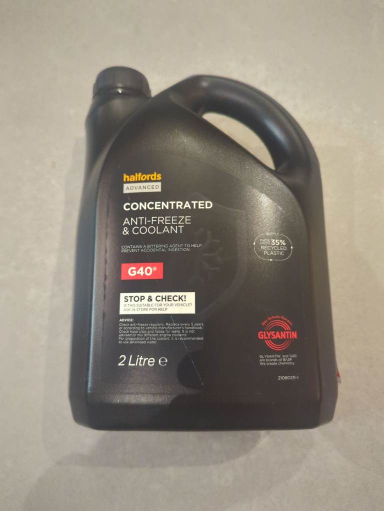 Halfords G40 Antifreeze Coolant 2L - free