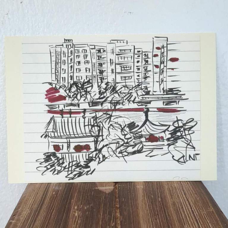 Original drawing 'Cityscape' 