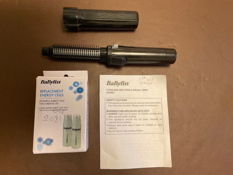 Babyliss Cordless Gas Tong and Brush 19mm