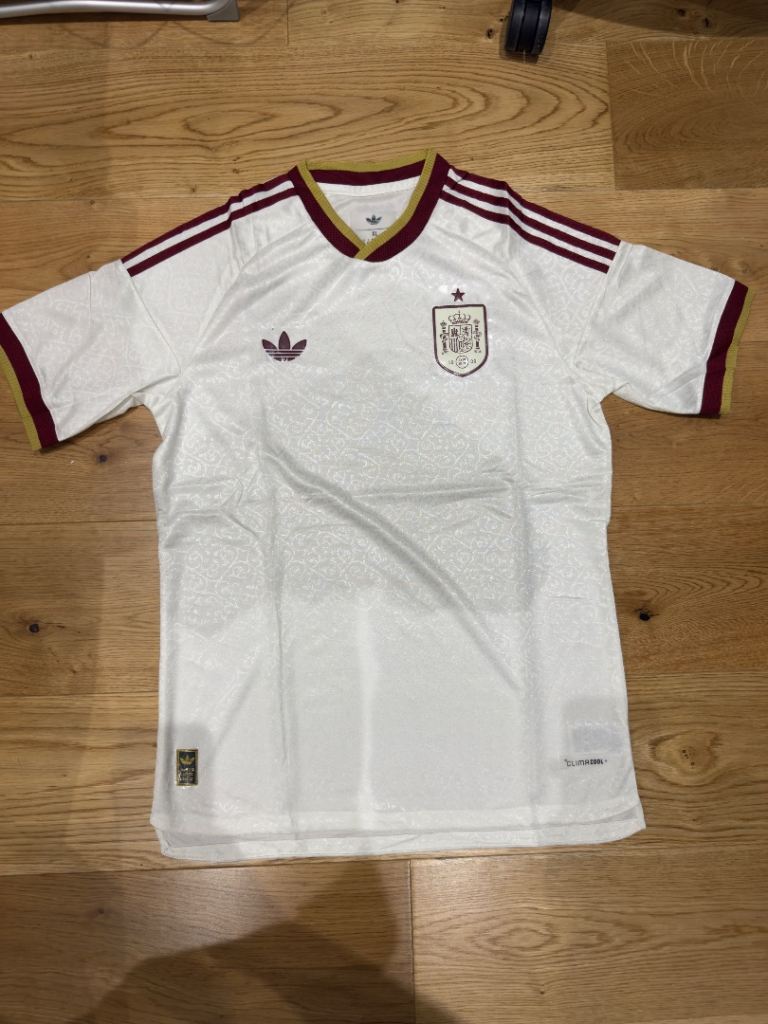 Adidas Spain Football Shirt – White, As Good As New