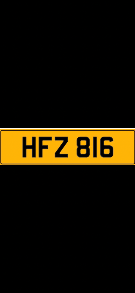 Private Number Plate HAFZ BIG HAFIZ BIG