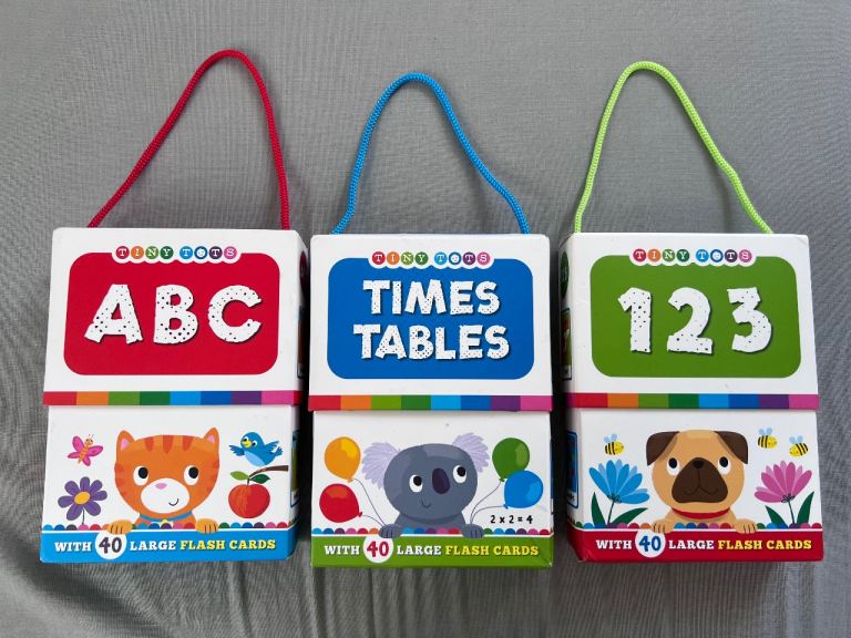 Kids Educational Flash Cards Set: ABC, Times Tables, 123 - Like New