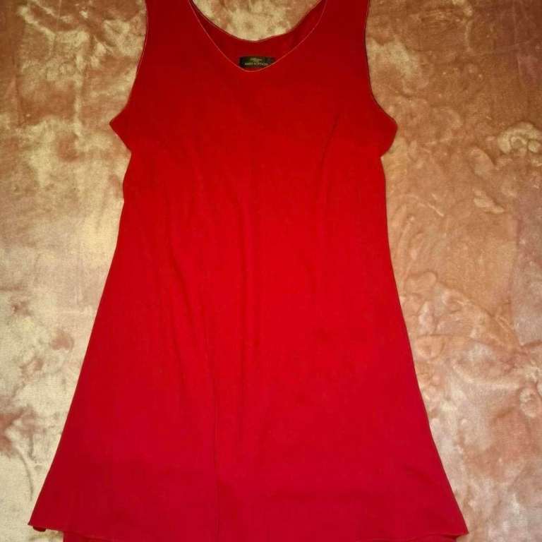 Red flowy summer dress
