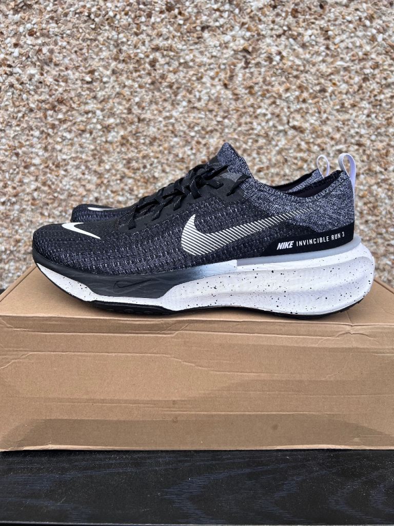 New Nike Invincible Run 3 Trainers - Black/White, Size 11
