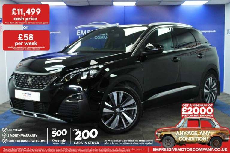 2018 68 PEUGEOT 3008 1.5 BLUEHDI GT LINE PREMIUM SUV 5DR DIESEL MANUAL EURO 6 (S