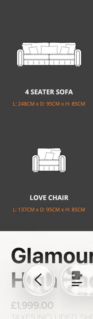 Stunning sofa and love chair