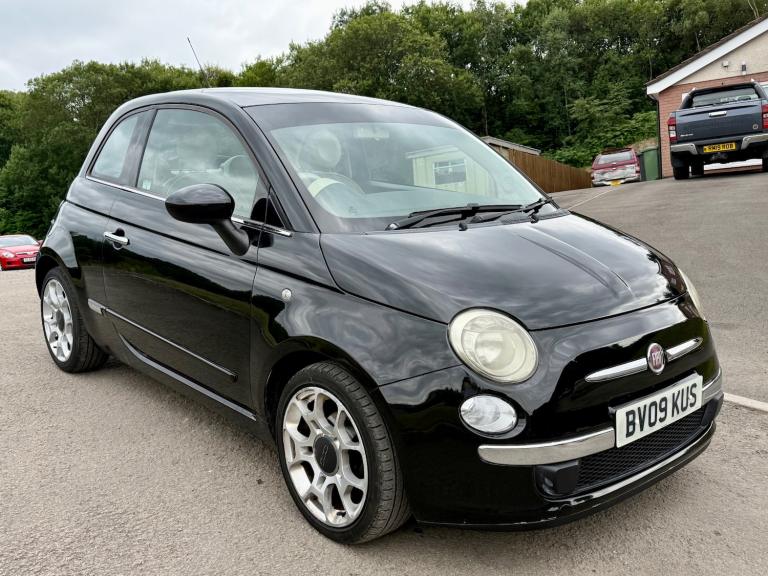 2009 FIAT 500 LOUNGE 1.2 BLACK 3DR MANUAL SUPERMINI HATCHBACK FRESH MOT 94K MILE