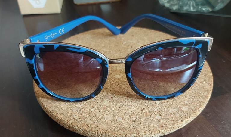 Jessica Simpson Blue Cat-Eye Sunglasses