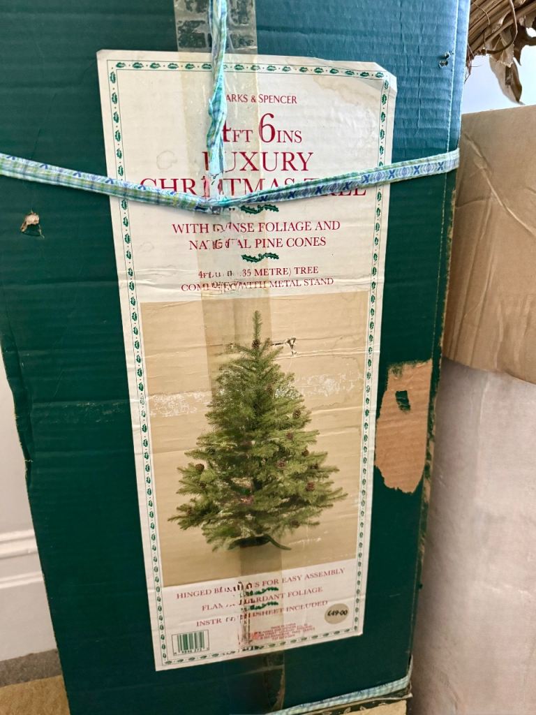 image for Old Christmas tree with many decorations for FREE