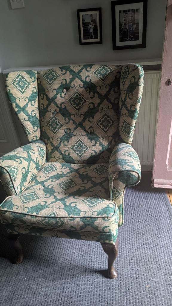 Good quality winged back chair