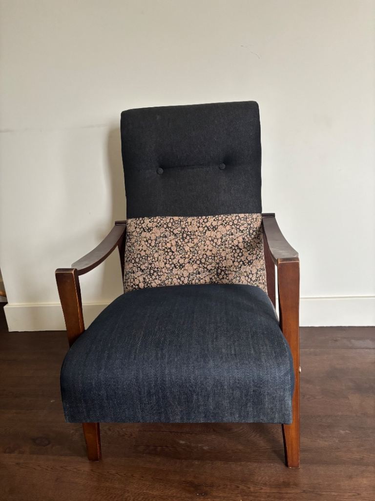 2 arm chairs available, both reupholstered 