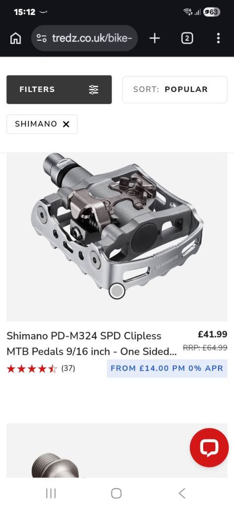 Shimano clippless/flat pedals