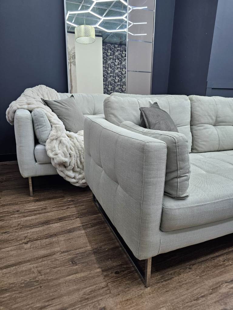 Dwell 3 & 2 Seater Sofas pale grey