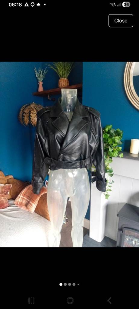 Zara Black Faux Leather Jacket – size s, New with Tags