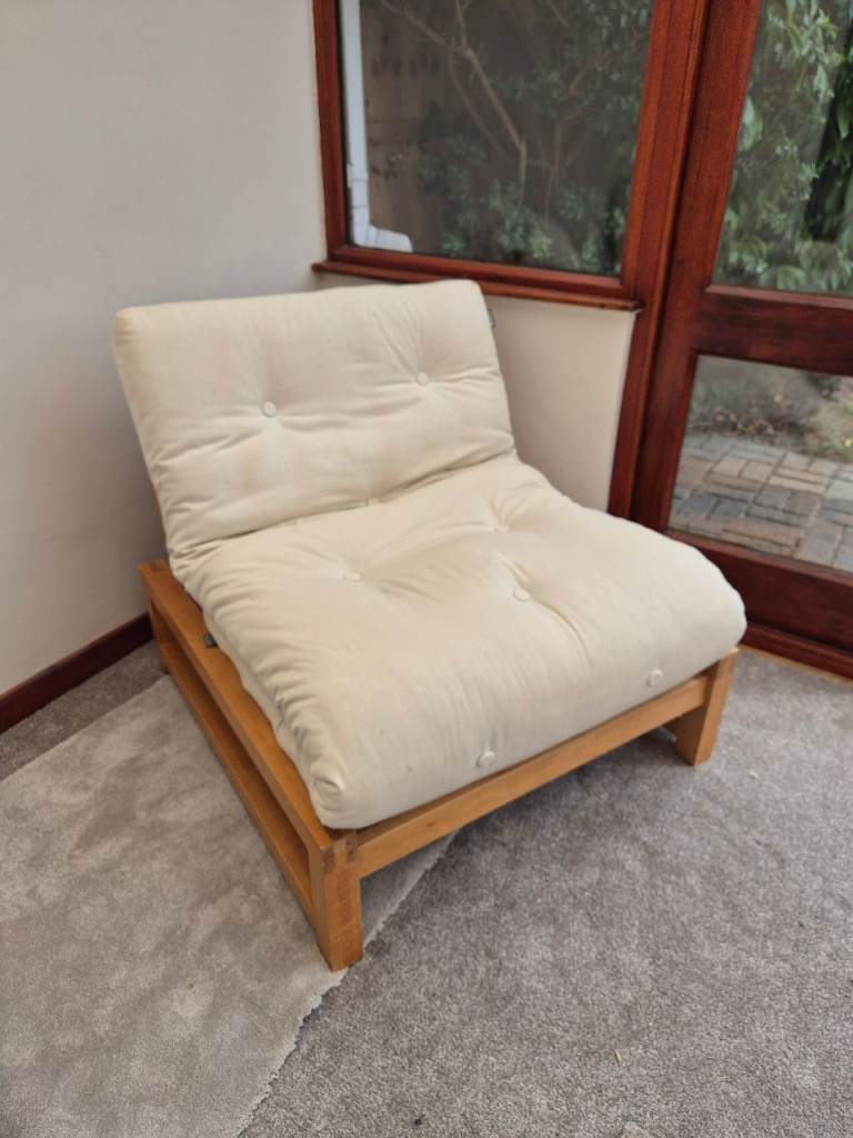 Futon Company Single Chair - Beige, Good Condition