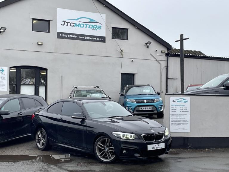 BMW 2 SERIES 218d M Sport 2dr [Nav] Man, diesel, black + lovely example 2018