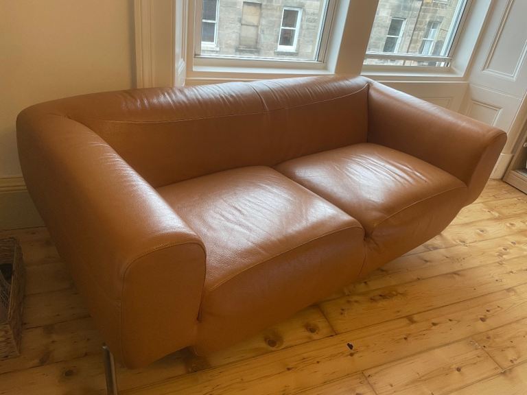 [Sold] Designer Leather Sofa