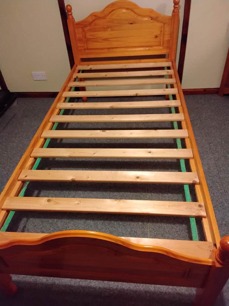 Single pine bed frame