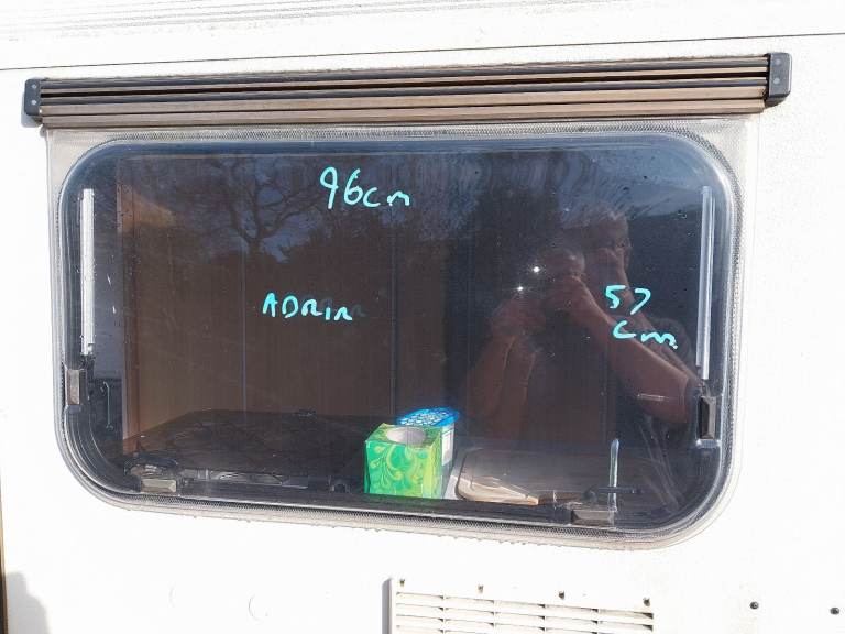 Adria caravan side window 