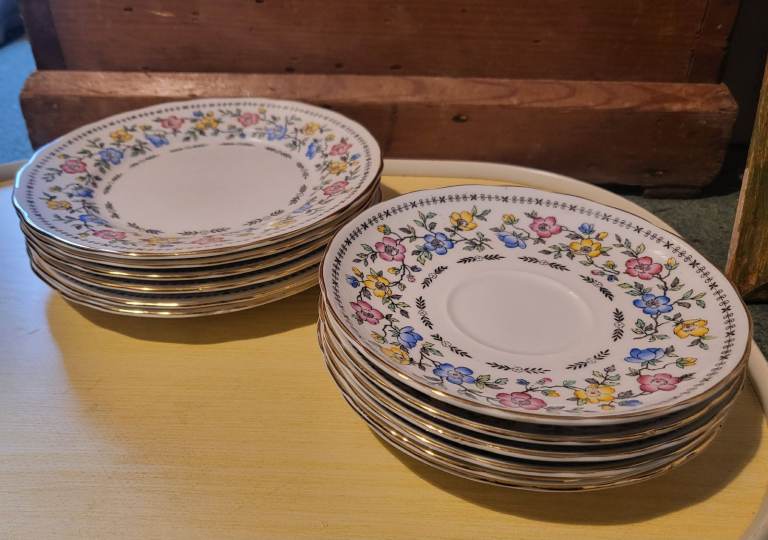 image for Copelands Grosvenor China plates x 12