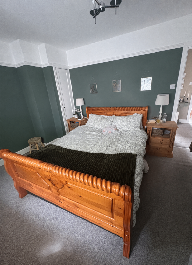 King size barley twist bed