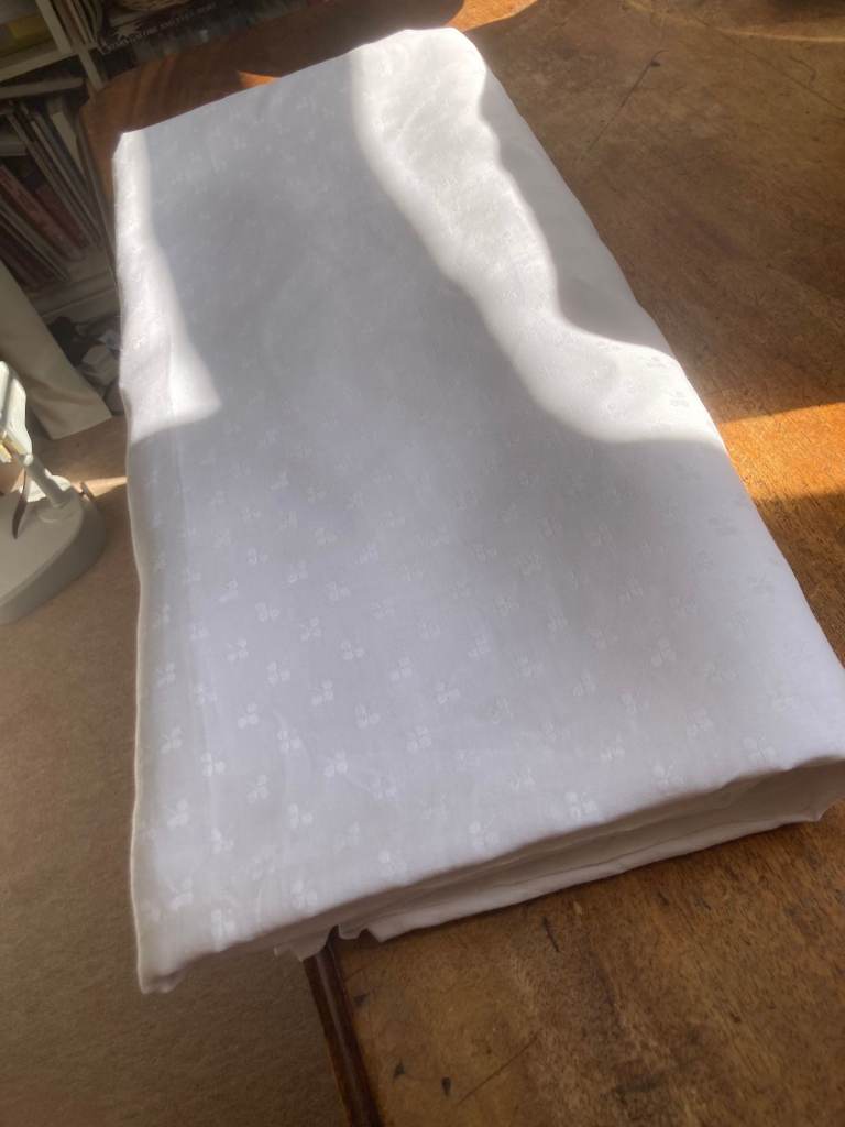 Vintage Cotton Damask Banqueting Tablecloth
