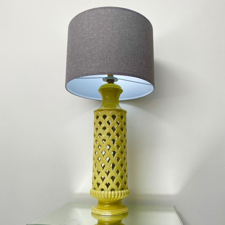 Large Ceramic Table Lamp and Shade interior design mood lighting