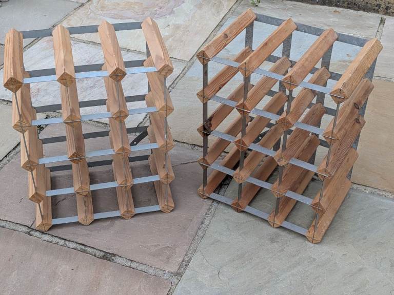Wooden Wine Racks - Set of Two, Good Condition
