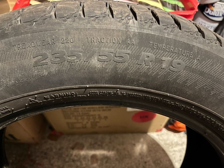 A pair of 235 55 19 Michelin Latitude 3 tyres