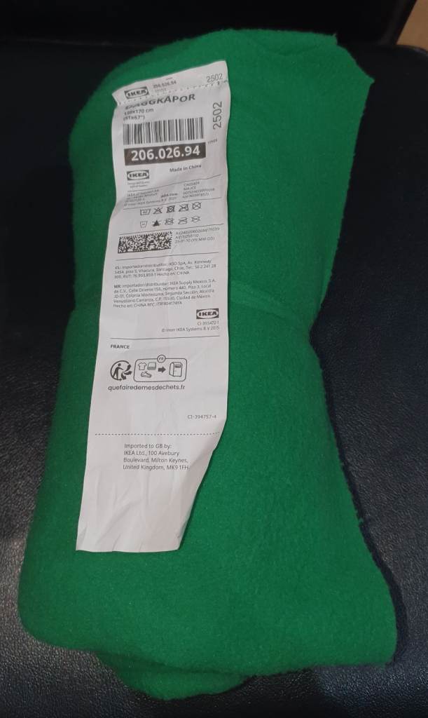IKEA Daggkapor Super Soft Fleece Throw Blanket Green 130x170 cm 51x67" NEW