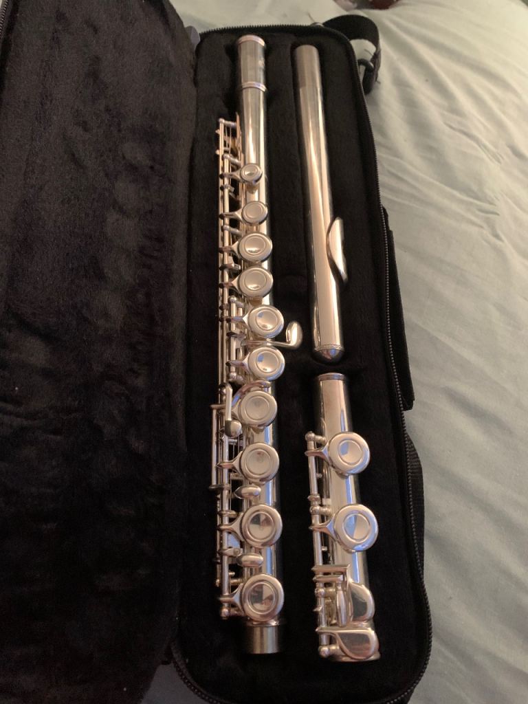 Silver Flute with Black Carry Case – Good Condition
