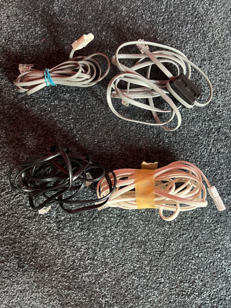 Telephone landline to handset cables x 4