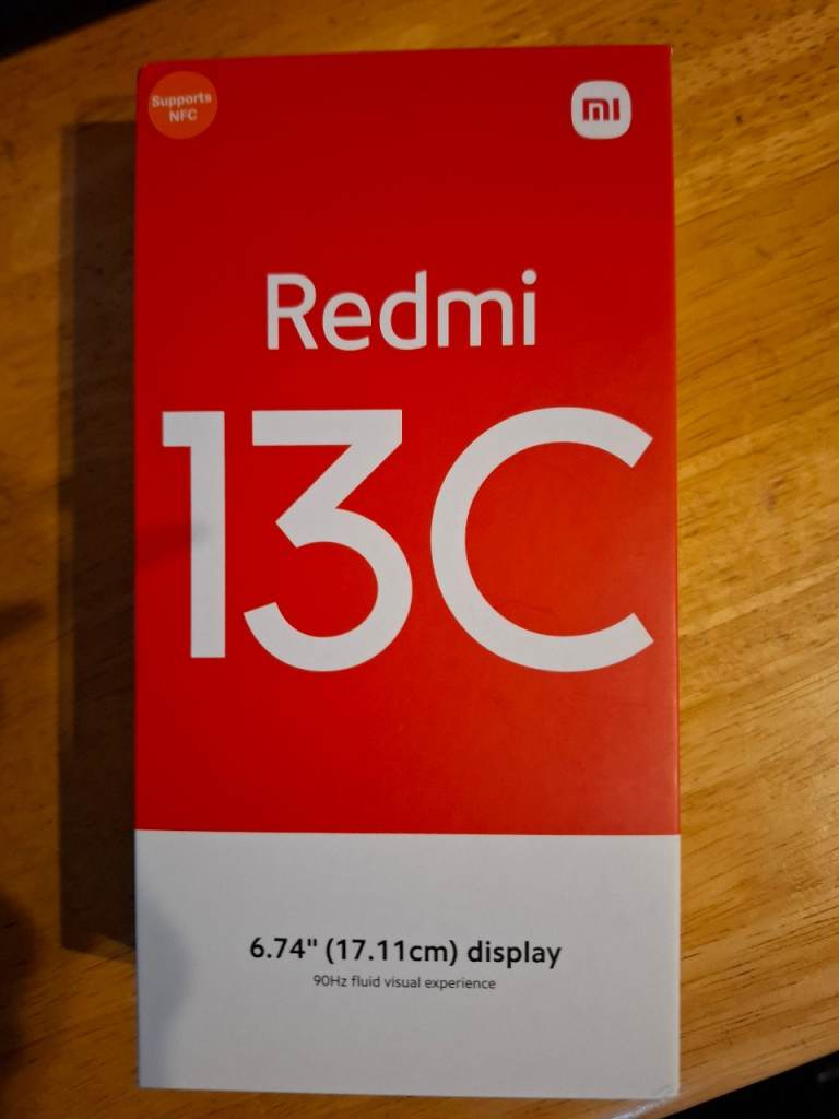 Brand New Xiaomi Redmi 13C Phone - Unopened Box, 6.74" Display