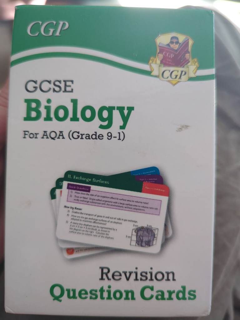 CGP AQA GCSE CHEMISTRY, BIOLOGY & PHYSICS REVISION CARDS
