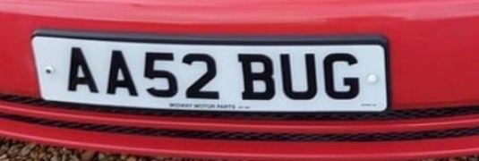 AA52 BUG Private Registration Plate