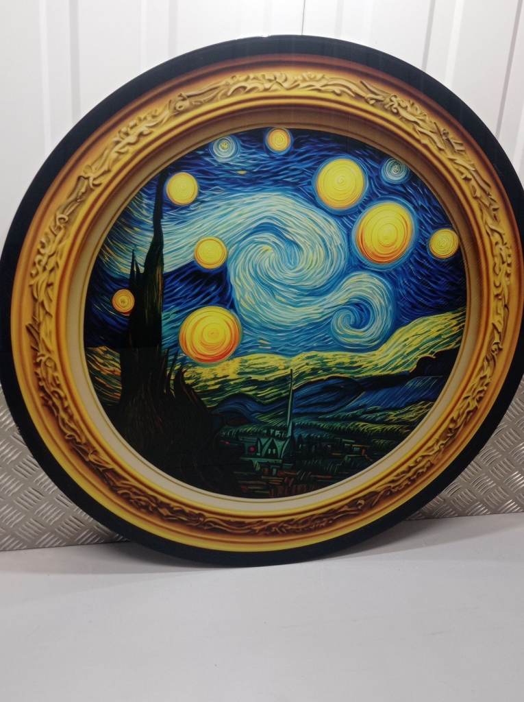 Tempered Large Rounded Glass Wall Art NEW D: 80 cm