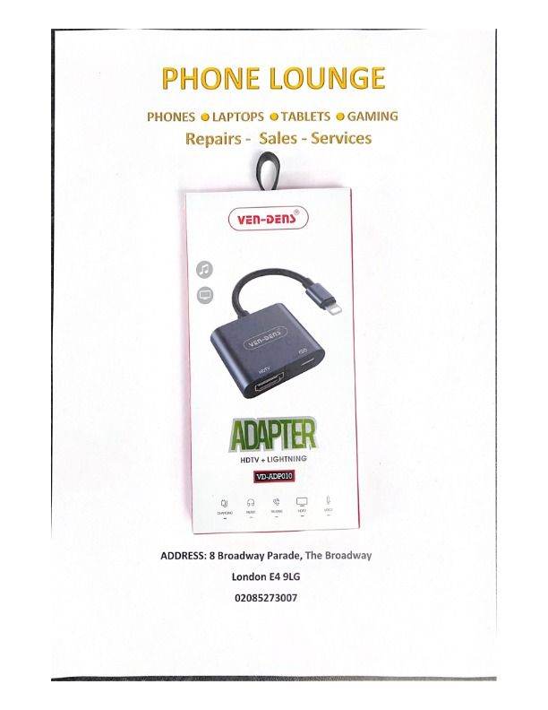 VEN DENS Lightining HDMI Adaptor