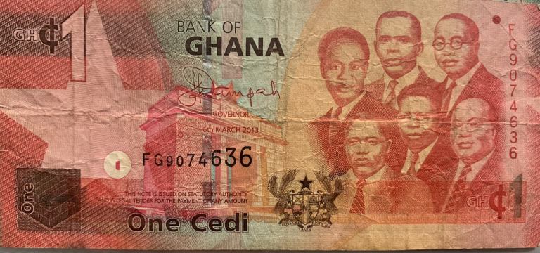 Banknote Ghana 1 cedi